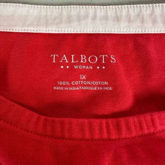 Talbots Women's Cotton Boatneck 3/4 Sleeve T-shirt size 1X - Picture 3 of 5